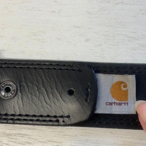 Carhartt Leather Belt Black 39" - 43" Hole Range - Picture 5 of 6